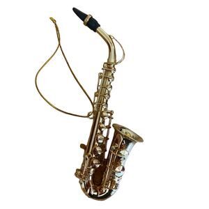 Gold Saxophone Holiday Ornament